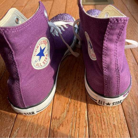 Custom Purple Rhinestone Converse - Picture 3 of 8